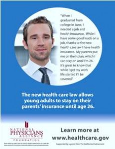 NPAF2 poster Young Adults Win with New Health Law 092710