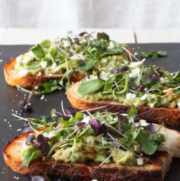 Avocado toast on a plate